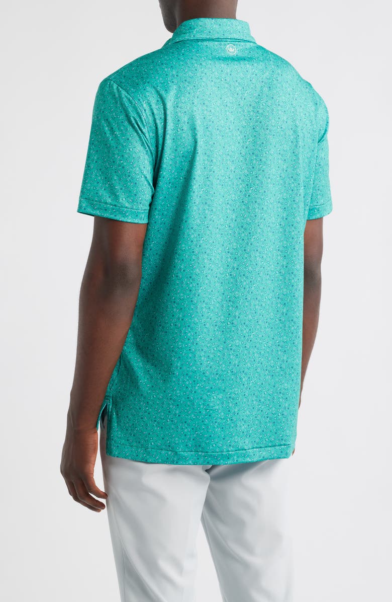 Peter Millar Day of the Dead Performance Jersey Polo, Alternate, color, Meadow