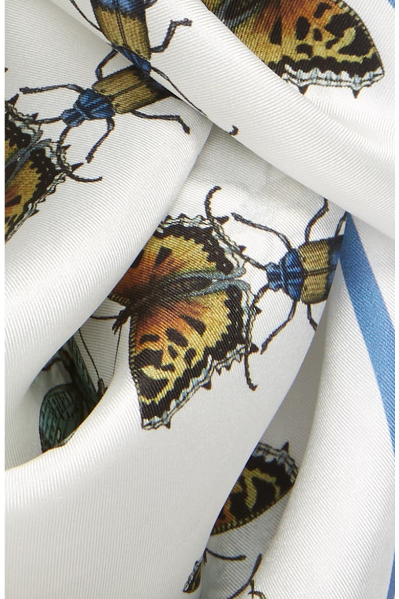 Paradise Insect Print Silk Bandana, Alternate, color, MULTI