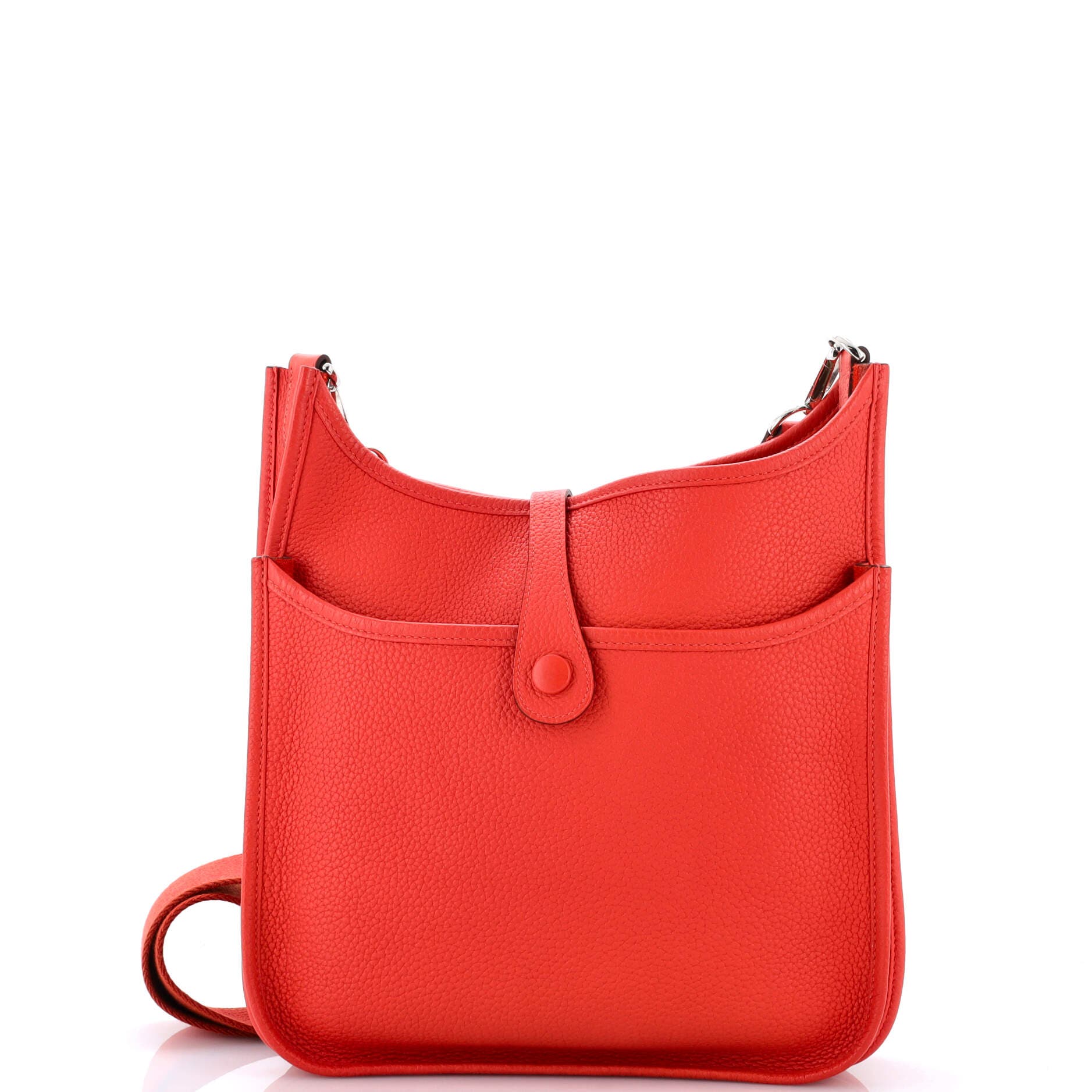 Pre-Owned Hermes Evelyne Bag Gen III Clemence PM, Alternate, color, Rouge Pivoine