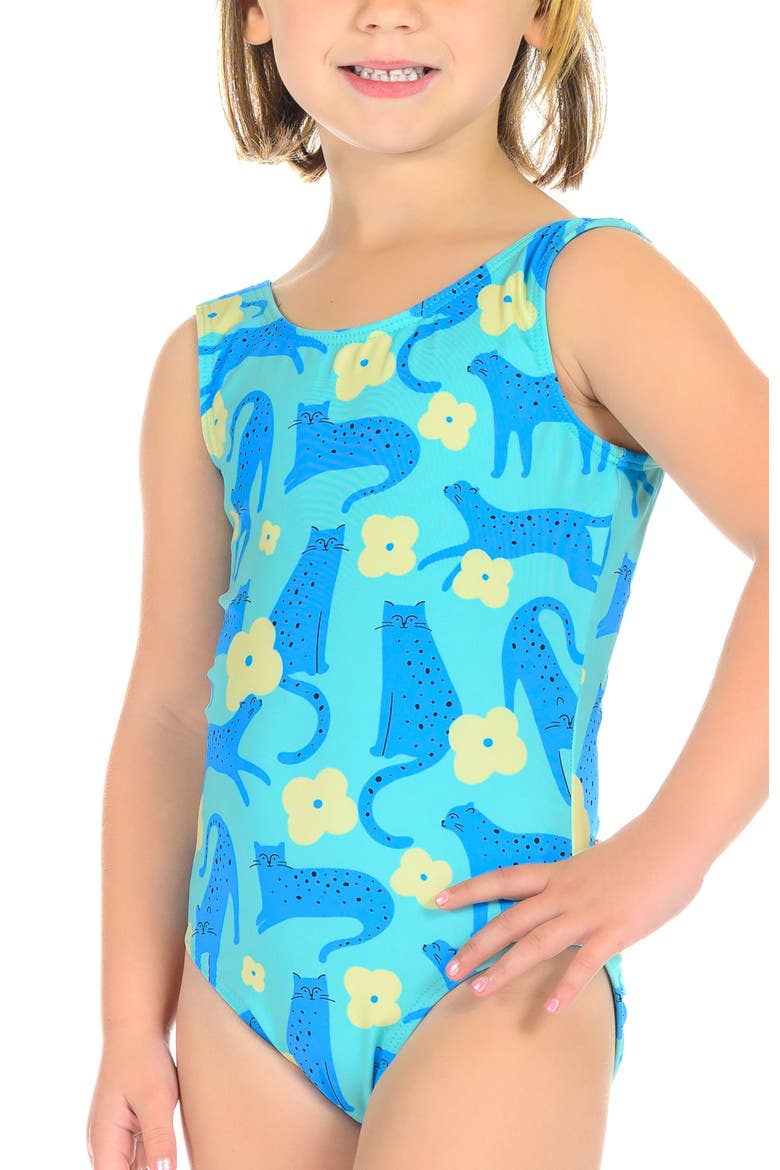 Wild Flower Mint One Piece Swimsuit, Main, color, Wild Flower Mint