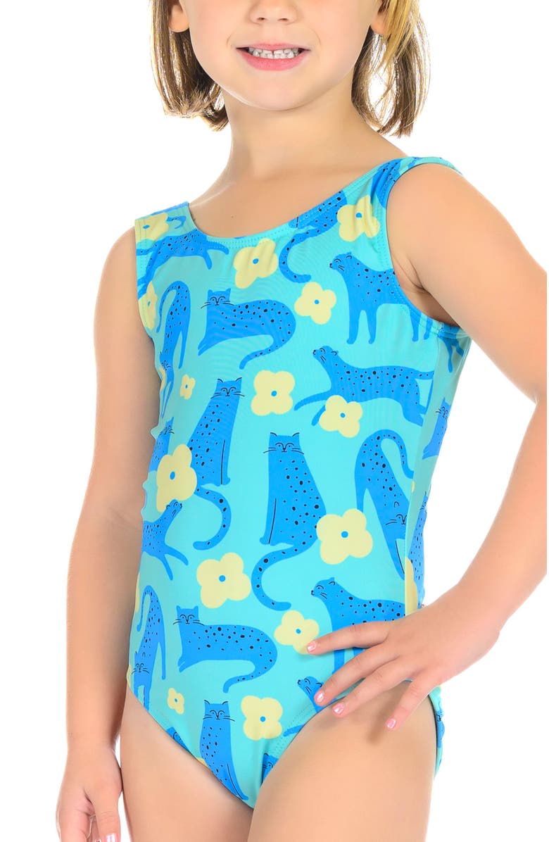 Destira Wild Flower Mint One Piece Swimsuit, Main, color, Wild Flower Mint