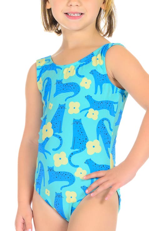 Wild Flower Mint One Piece Swimsuit (Little Kid & Big Kid)