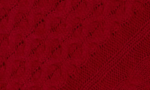 Nanette Lepore Mixed Weave Poncho In Red