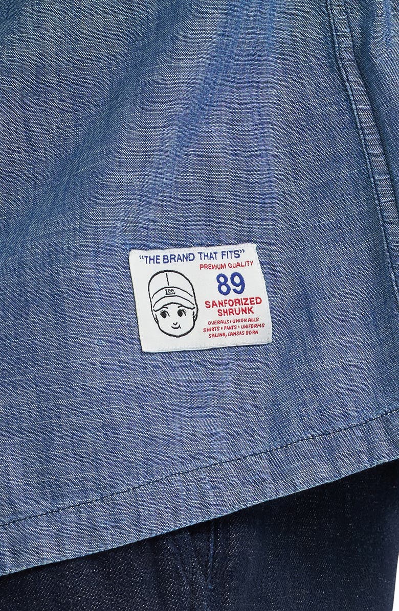 Lee Chambray Button-Up Baseball Shirt, Alternate, color, Light Wash Chambray