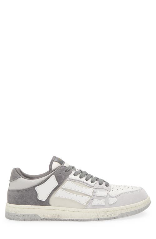 Amiri Distressed Skel Low Top Sneaker In Gray