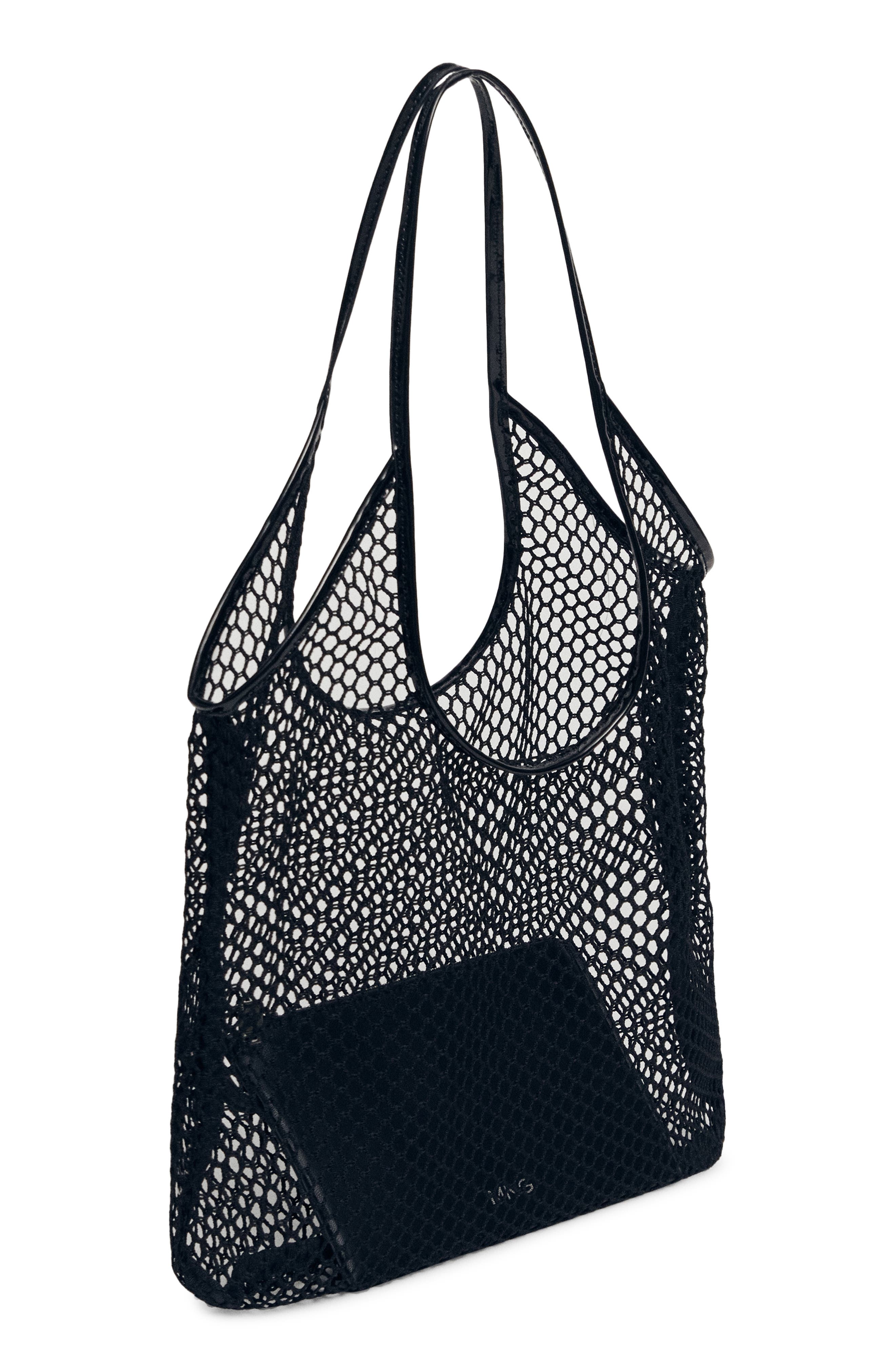 MANGO Mesh Shopper Bag, Alternate, color, 