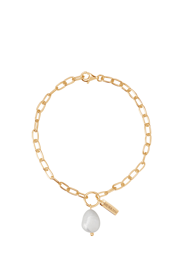 Aphrodite Goddess Pearl Drop Bracelet Small, Main, color, Yellow Gold