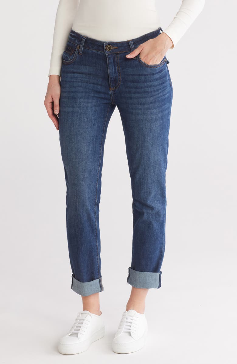 KUT from the Kloth Katy Flap Pocket Cuffed Boyfriend Jeans, Main, color,