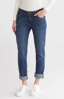 KUT from the Kloth Katy Flap Pocket Cuffed Boyfriend Jeans