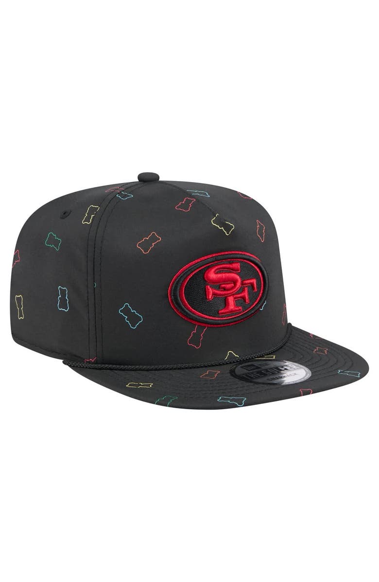 New Era Men's New Era Black San Francisco 49ers Gummy Golfer Snapback Hat, Alternate, color, Black