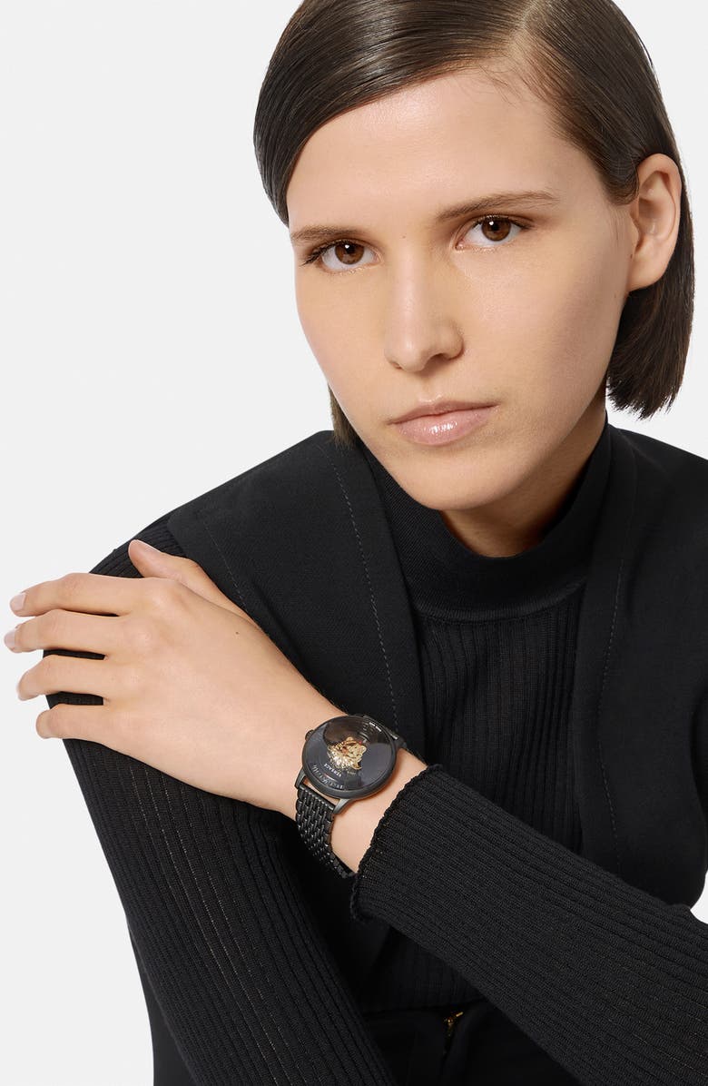 Versace Medusa Icon Bracelet Watch, 38mm, Alternate, color, 