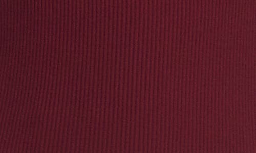 Karen Kane Long Sleeve Rib Top In Brown
