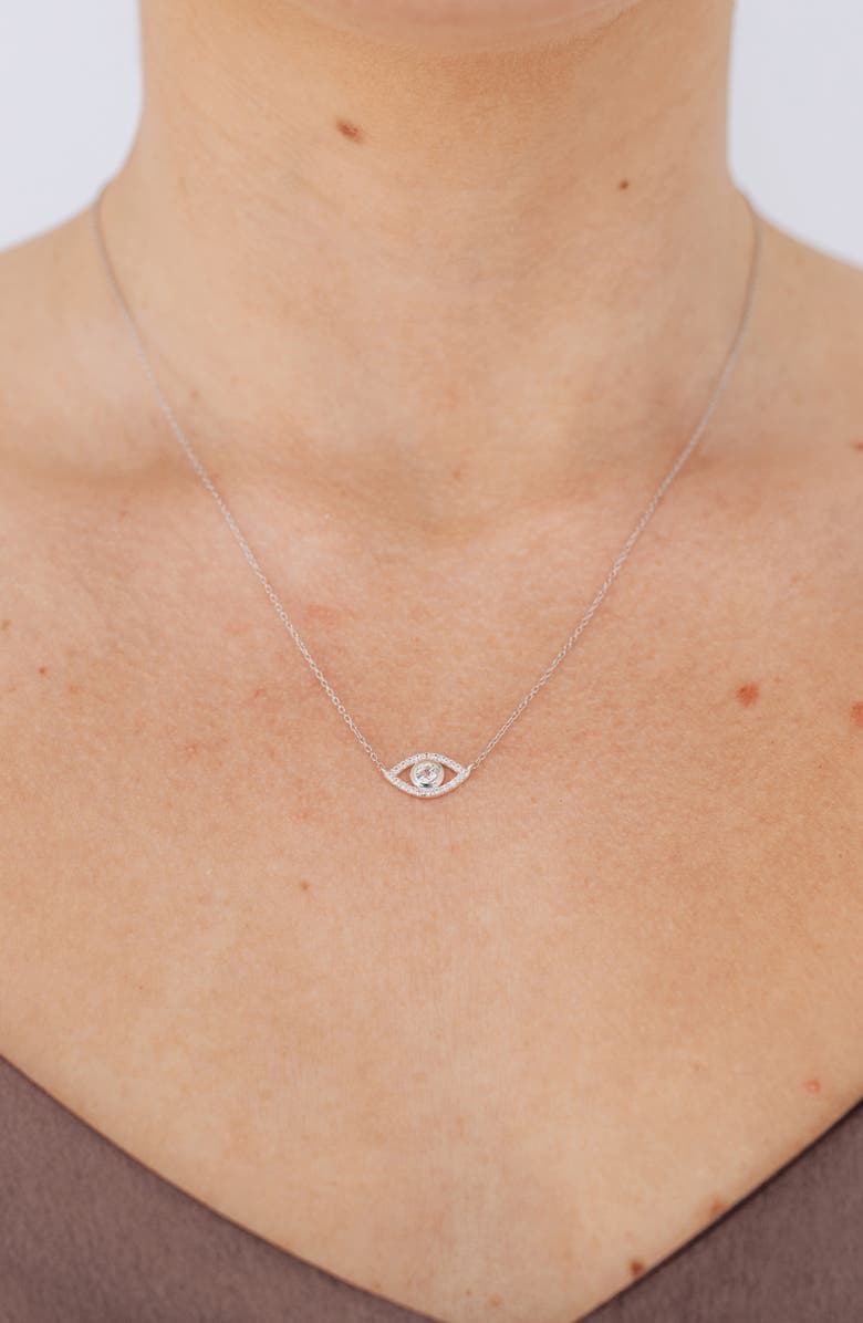 Anzie Evil Eye Pendant Necklace, Alternate, color, Silver