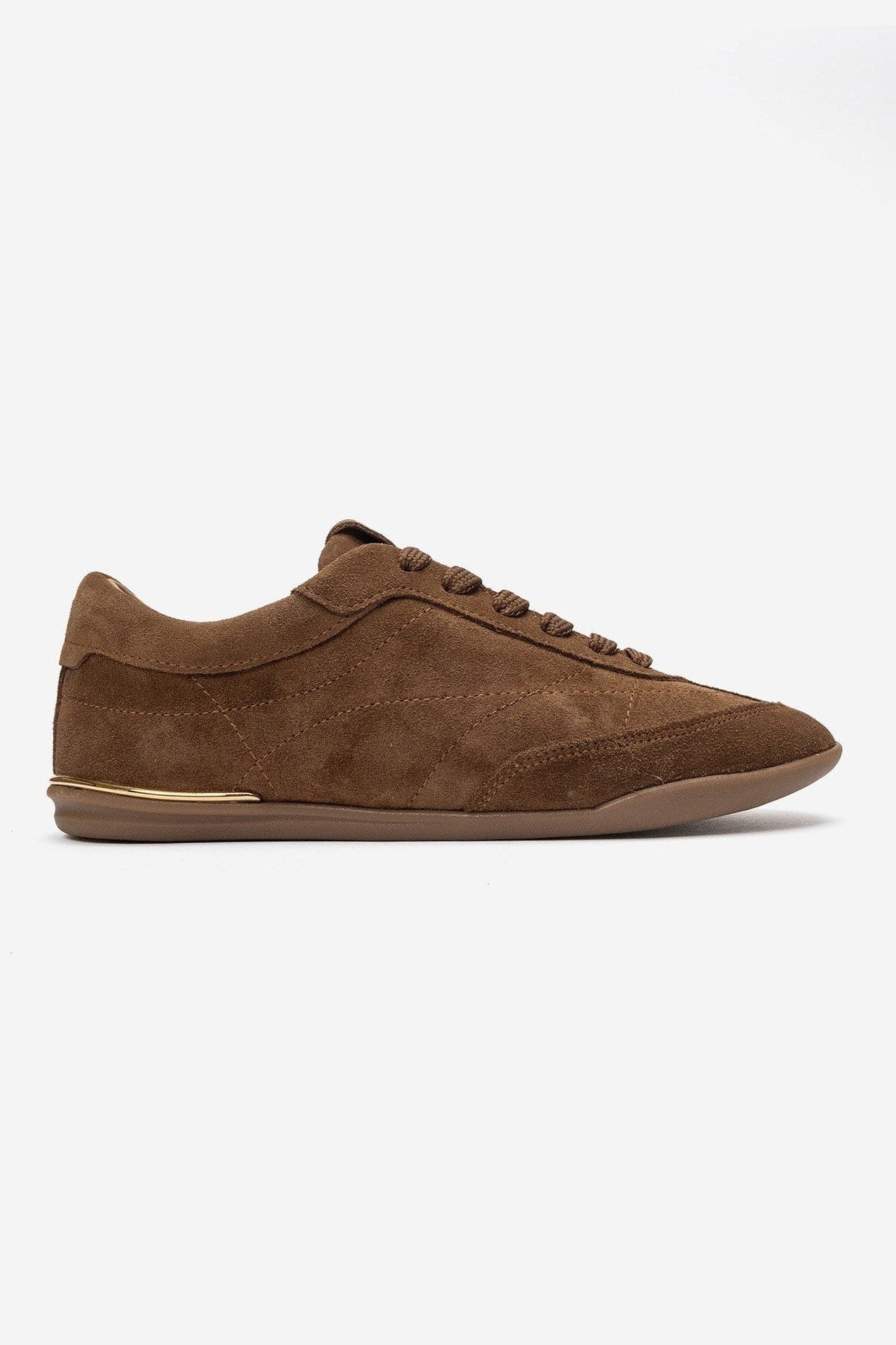 Polette Leather Sneaker, Alternate, color, Cognac Suede