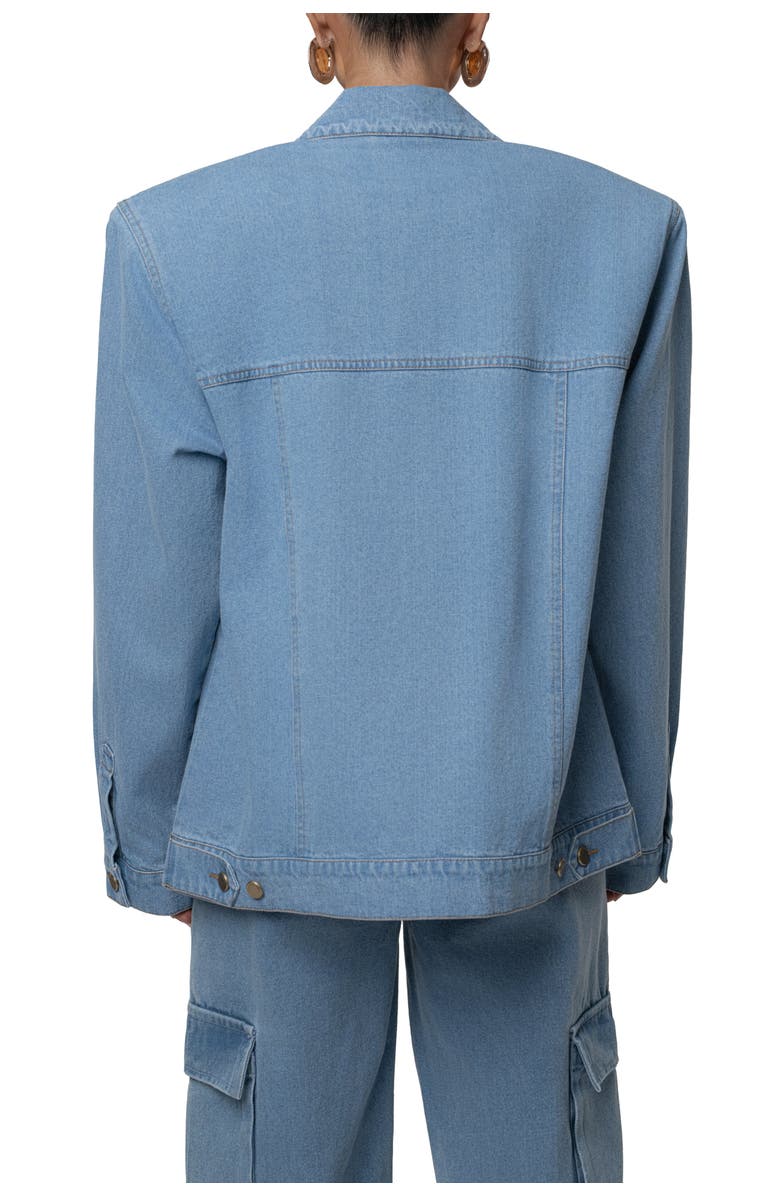 JLUXLABEL Next Phase Denim Jacket, Alternate, color, Medium Wash