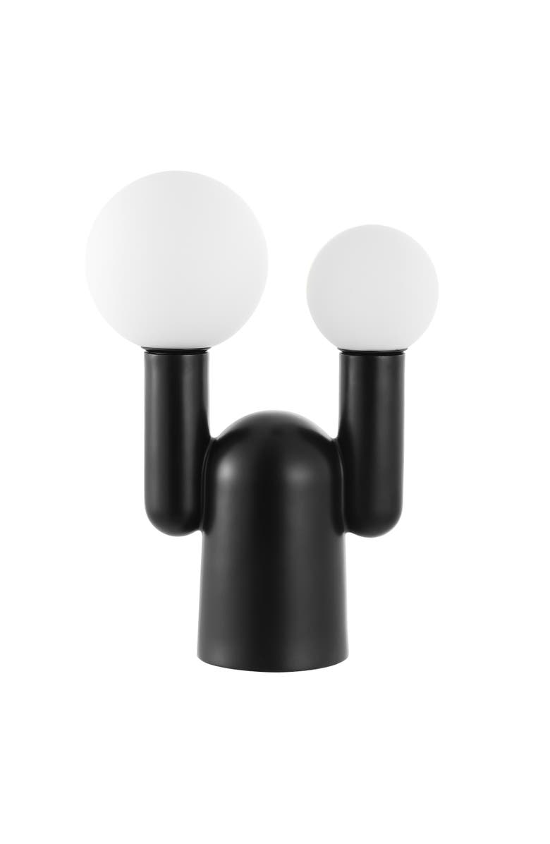 JONATHAN Y Leif 2-Light Modern Mid-Century Resin/Iron/Frosted Glass Nordic Cactus LED Table Lamp, Alternate, color, 