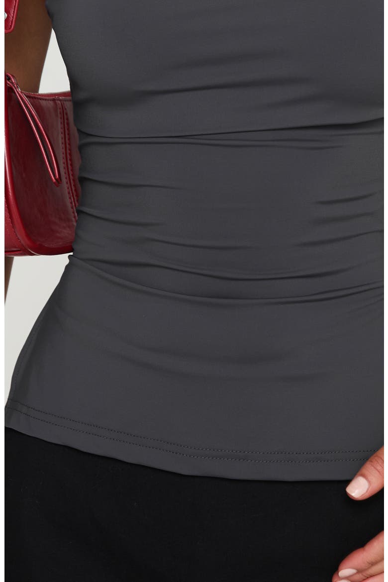 Strutter Foldover Strapless Top, Alternate, color, DARK GREY