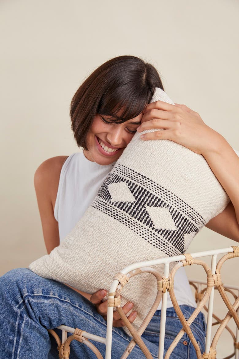 Gemma Lumbar Pillow Cover, Alternate, color, Cream