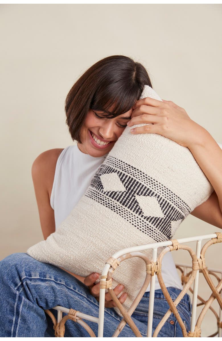 Pillowpia Gemma Lumbar Pillow Cover, Alternate, color, Cream