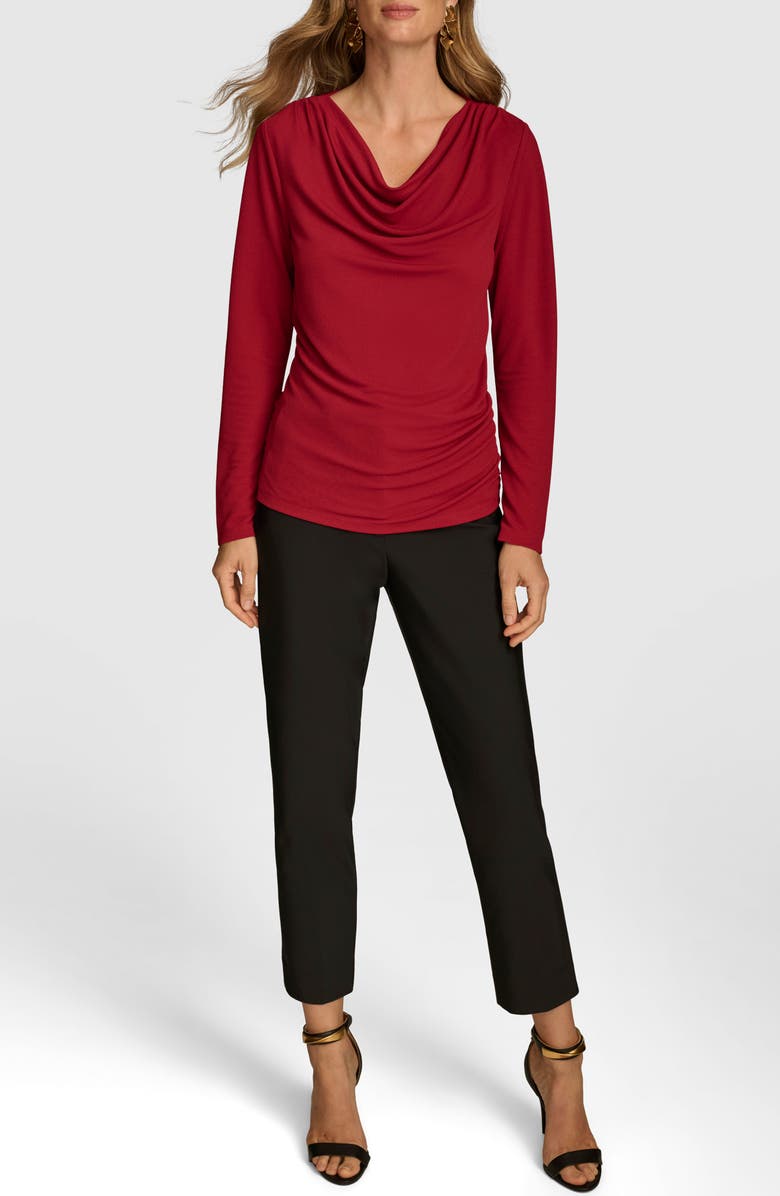 Donna Karan New York Cowl Neck Top, Alternate, color, 