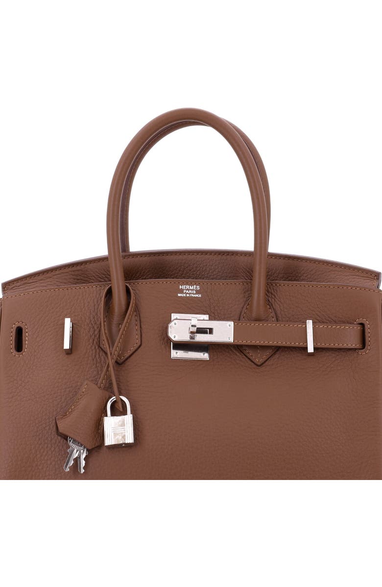 Pre-Owned Hermes Birkin Handbag Brown Togo with Palladium Hardware 30, Alternate, color,
