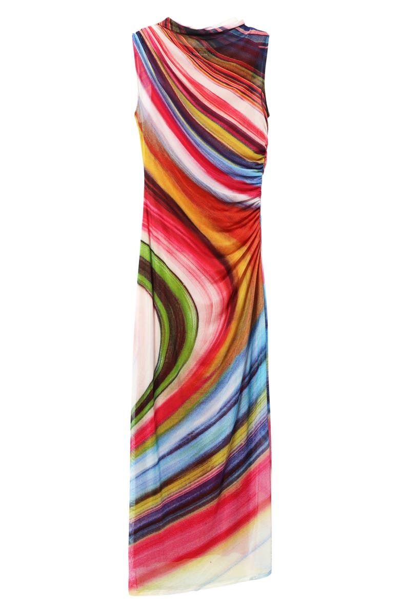 Desigual Tulle Wave Midi Dress, Alternate, color, 