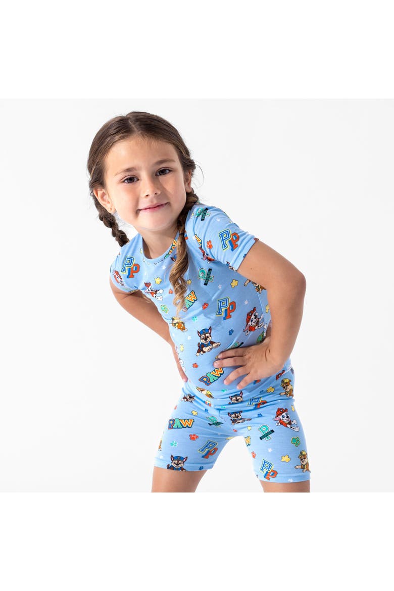 PAW Patrol Varsity Blue Kids 2-Piece Short Sleeve & Shorts Pajama Set, Alternate, color, PAW Patrol: Varsity Blue