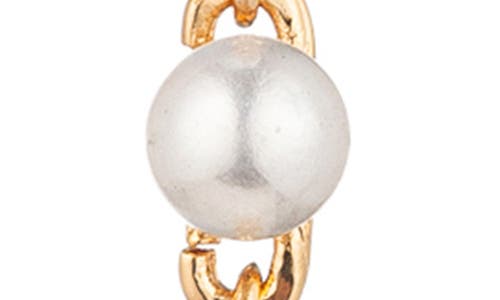 Eye Candy Los Angeles Lo Lo Faux Pearl Drop Earrings In Gold