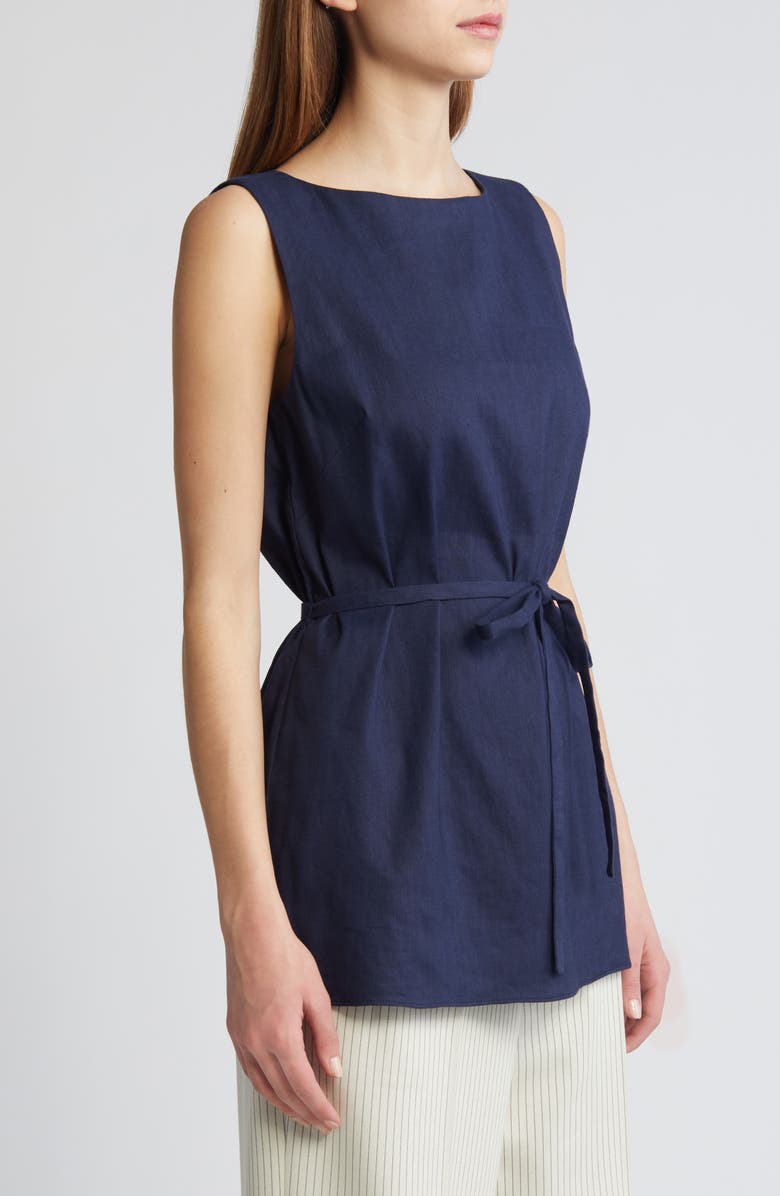 rag & bone Holland Sleeveless Linen Blend Tunic Top, Alternate, color,