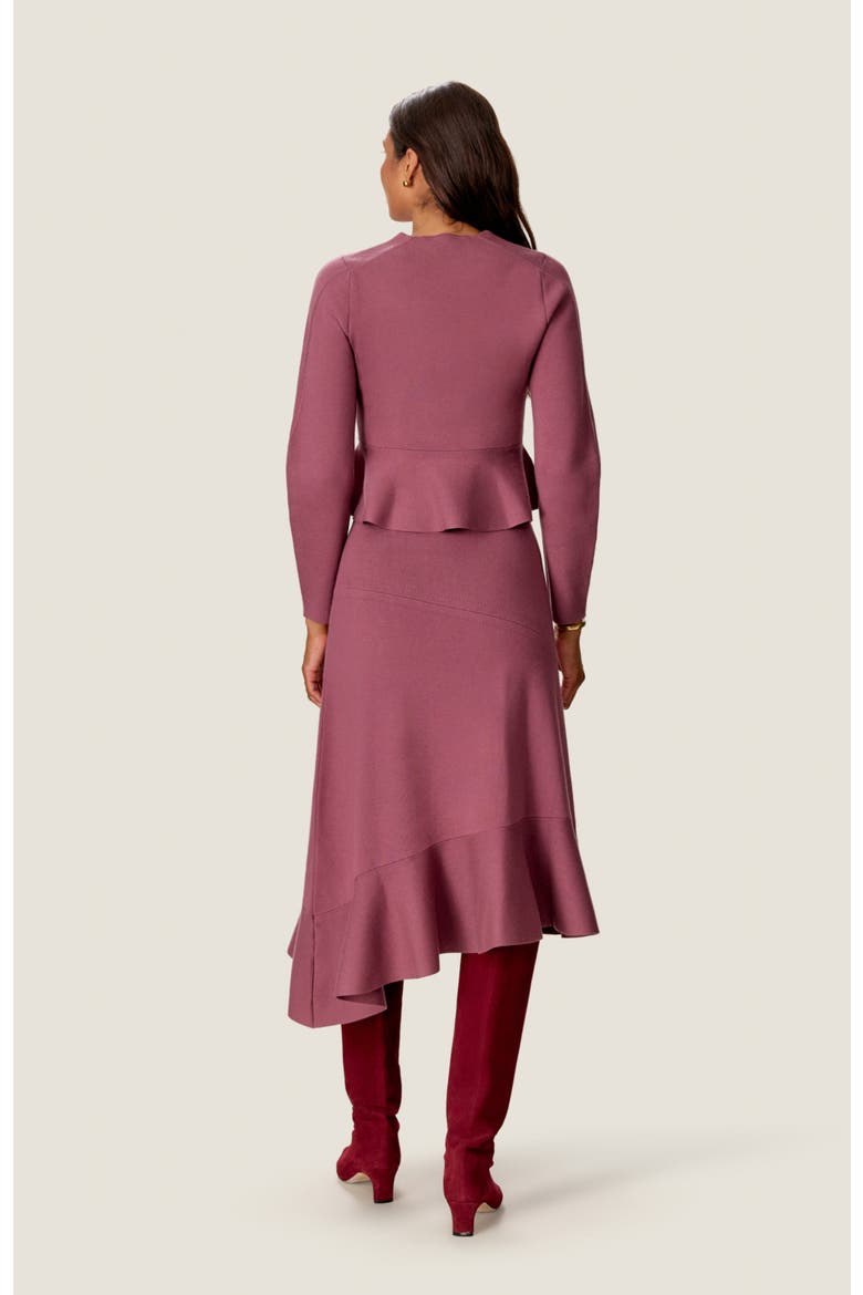 Jocelyn Asymmetrical Sweater Skirt, Alternate, color, Soft Plum