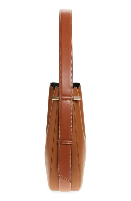 Shop Victoria Beckham Dia Leather Hobo Bag In Light Tan