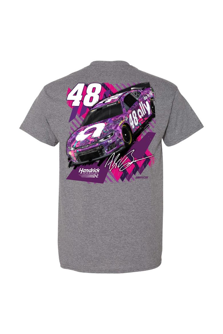 Men's Hendrick Motorsports Team Collection  Heather Charcoal Alex Bowman  Ally T-Shirt, Alternate, color, Heather Charcoal