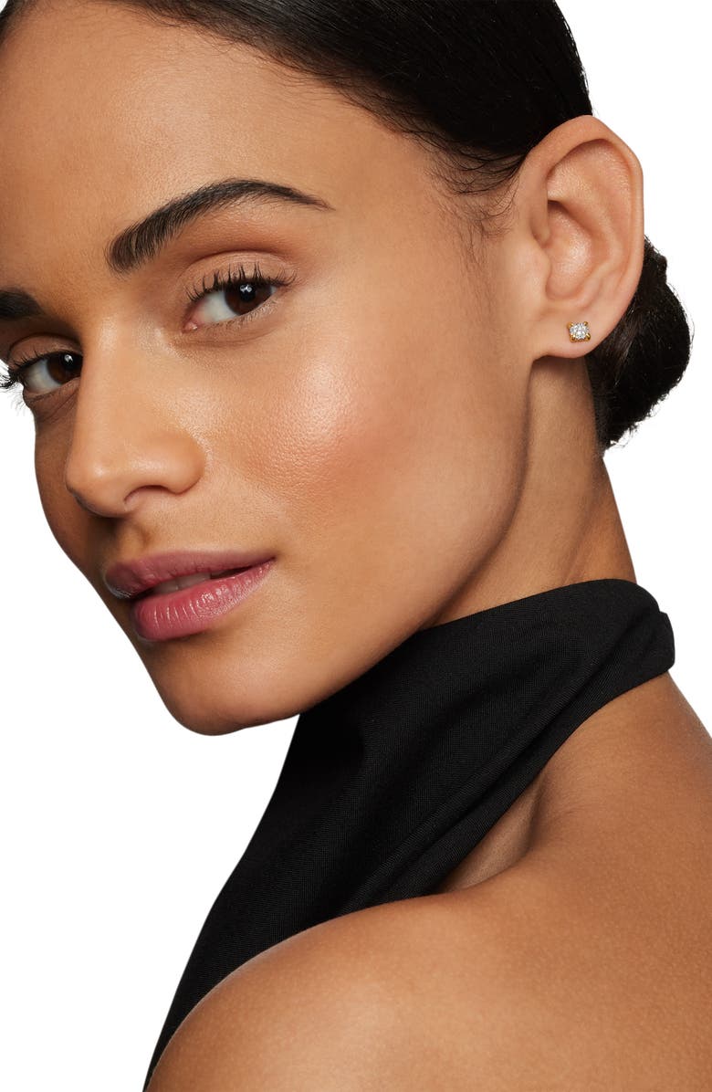 David Yurman Petite Chatelaine<sup>®</sup> 18K Gold & Diamond Stud Earrings, Alternate, color, Diamond