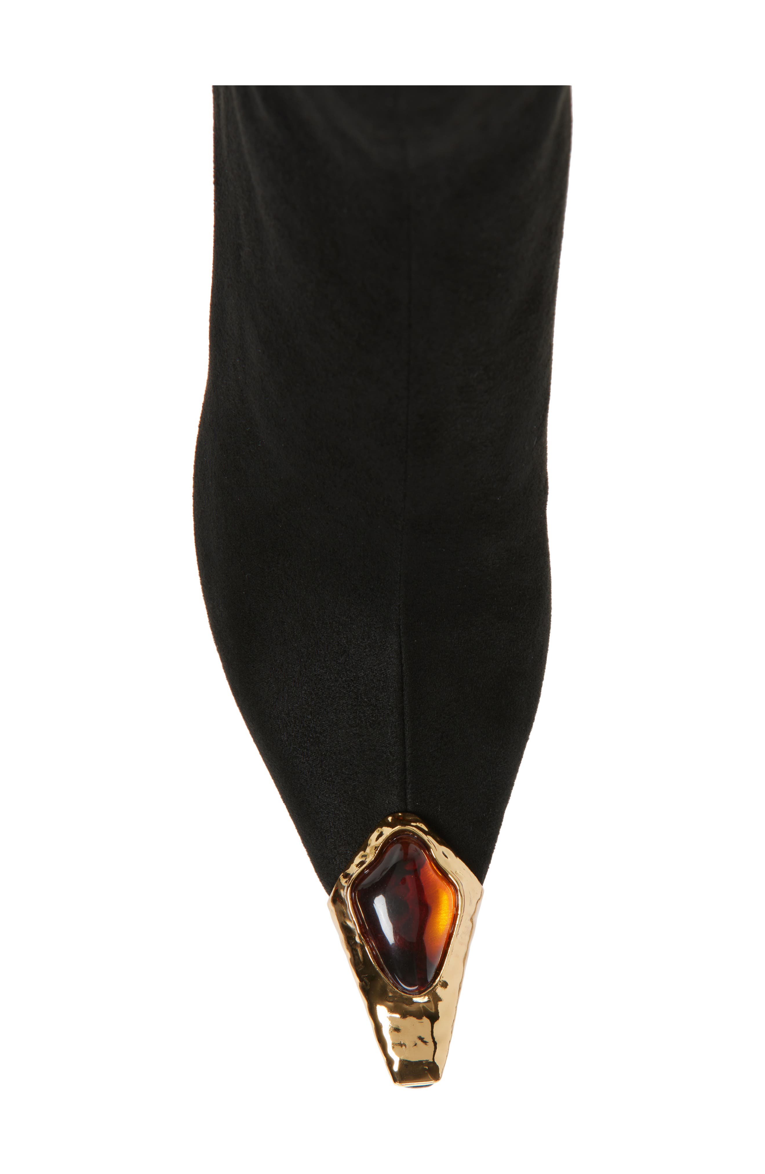 Jeffrey Campbell The Stone Boot, Alternate, color, Black Suede Gold Tortoise
