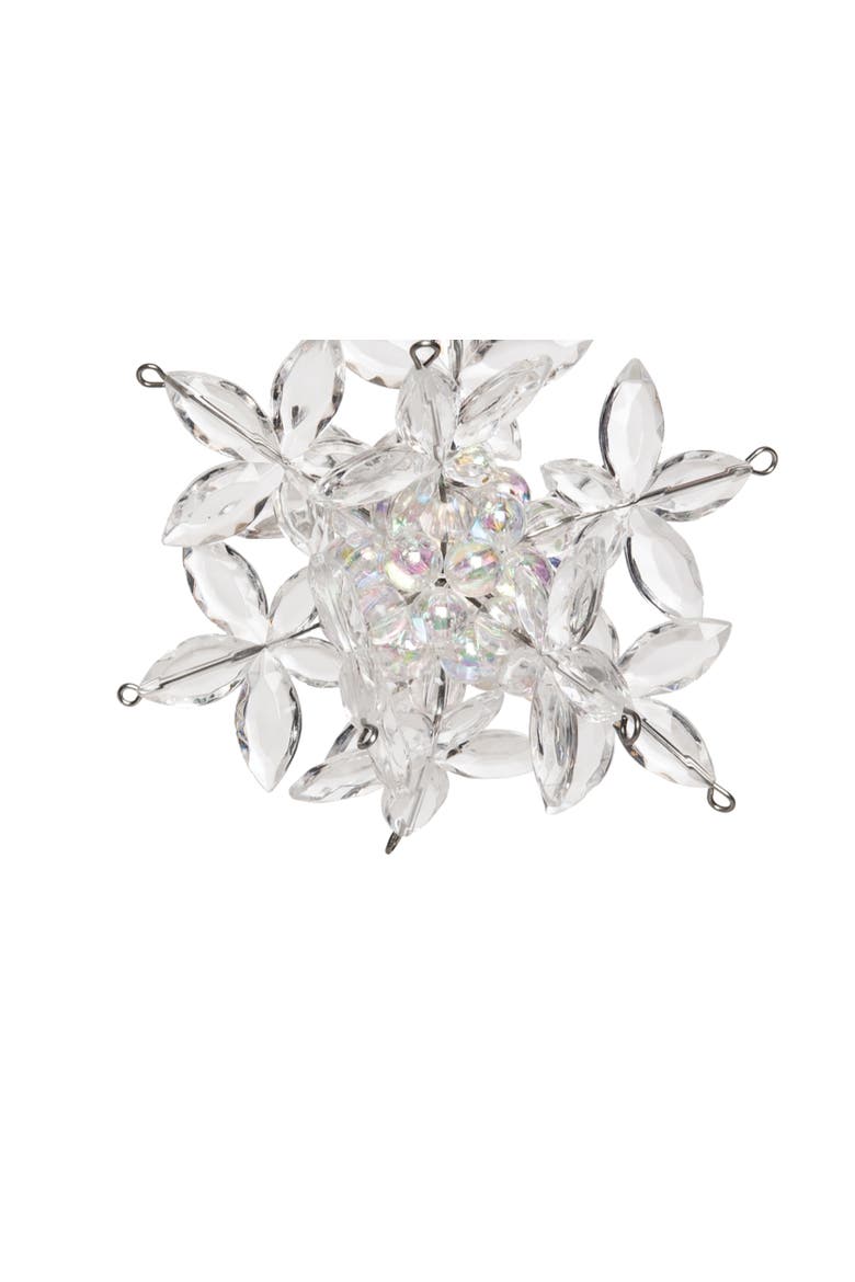 Snowflake Christmas Tree Ornament, Alternate, color, White