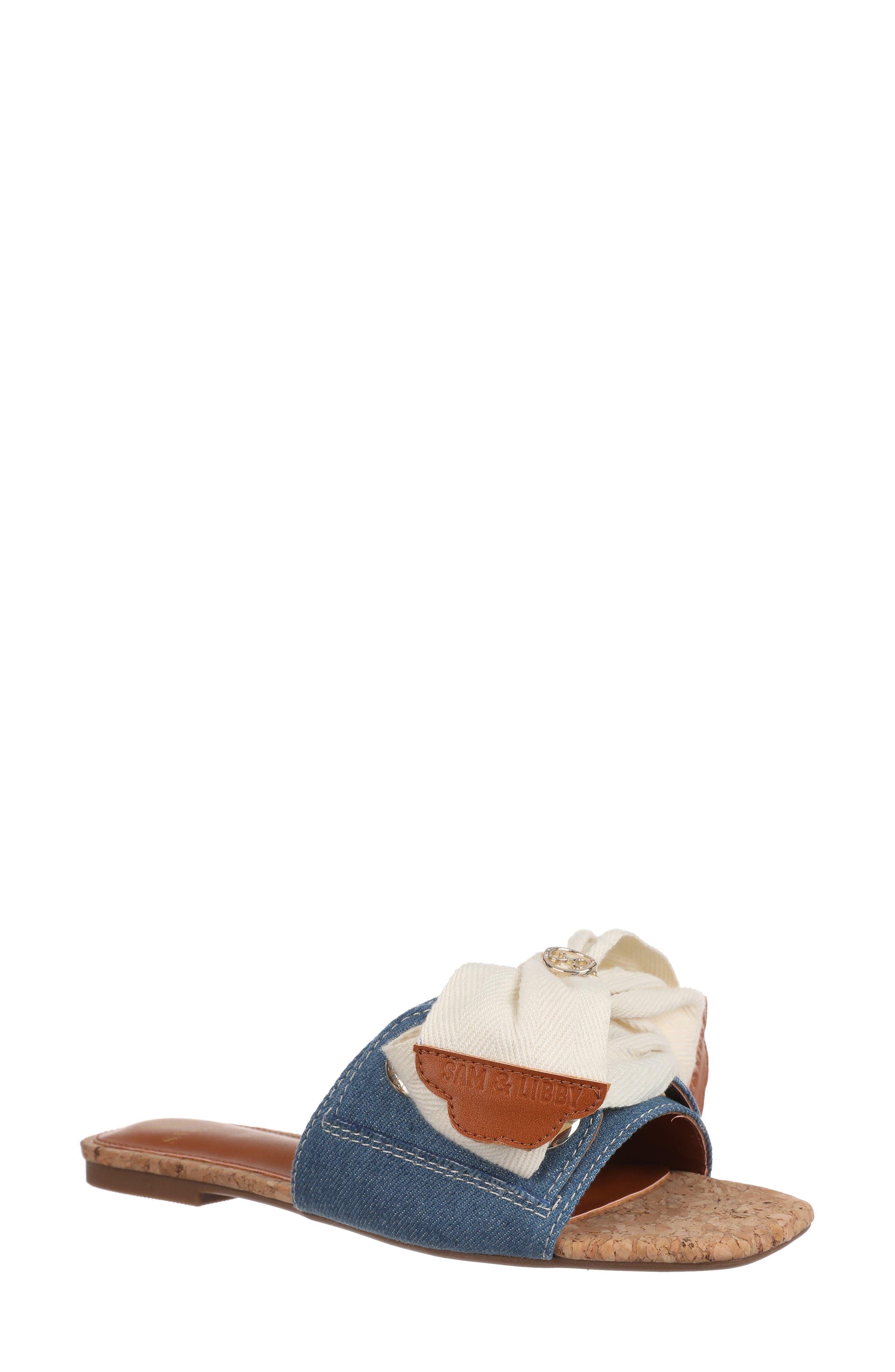 SAM & LIBBY Leni Bow Slide Sandal, Main, color, 