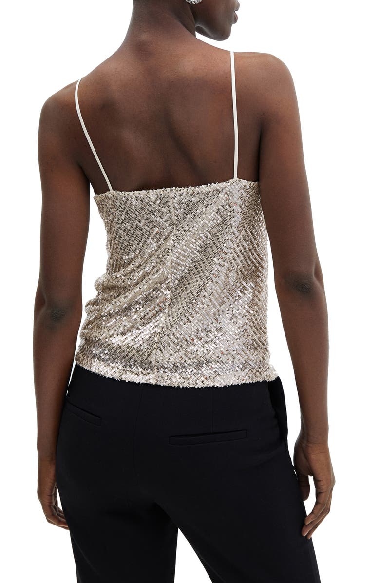 MANGO Sequin Tank Top, Alternate, color,