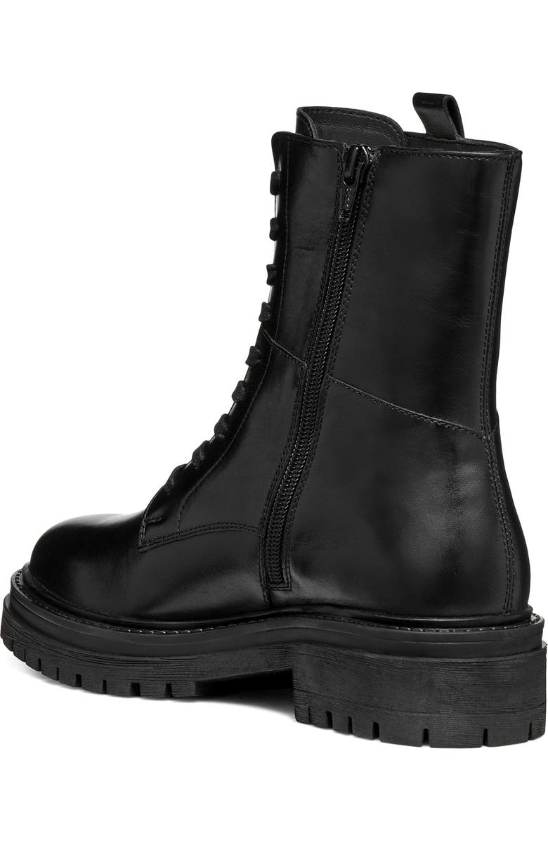 Geox Cap Toe Leather Combat Boot, Alternate, color,