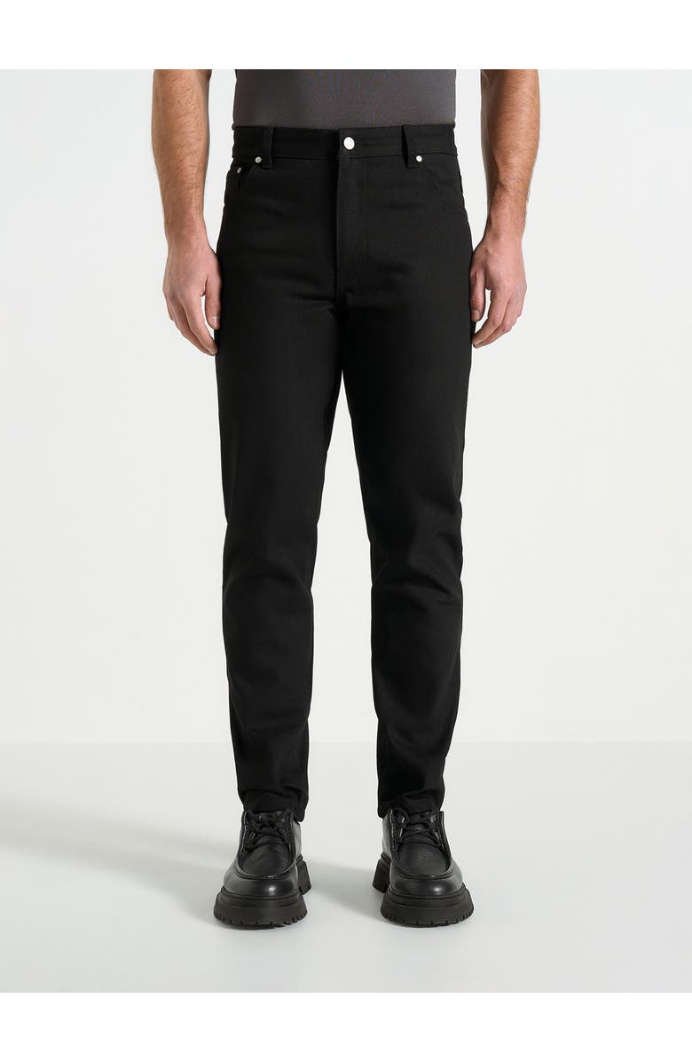 Manière De Voir Relaxed Straight Leg Jeans, Alternate, color, Black