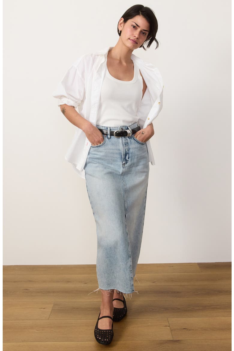 Cali Oversize Pima Cotton Poplin Button-Up Shirt, Alternate, color, WHITE