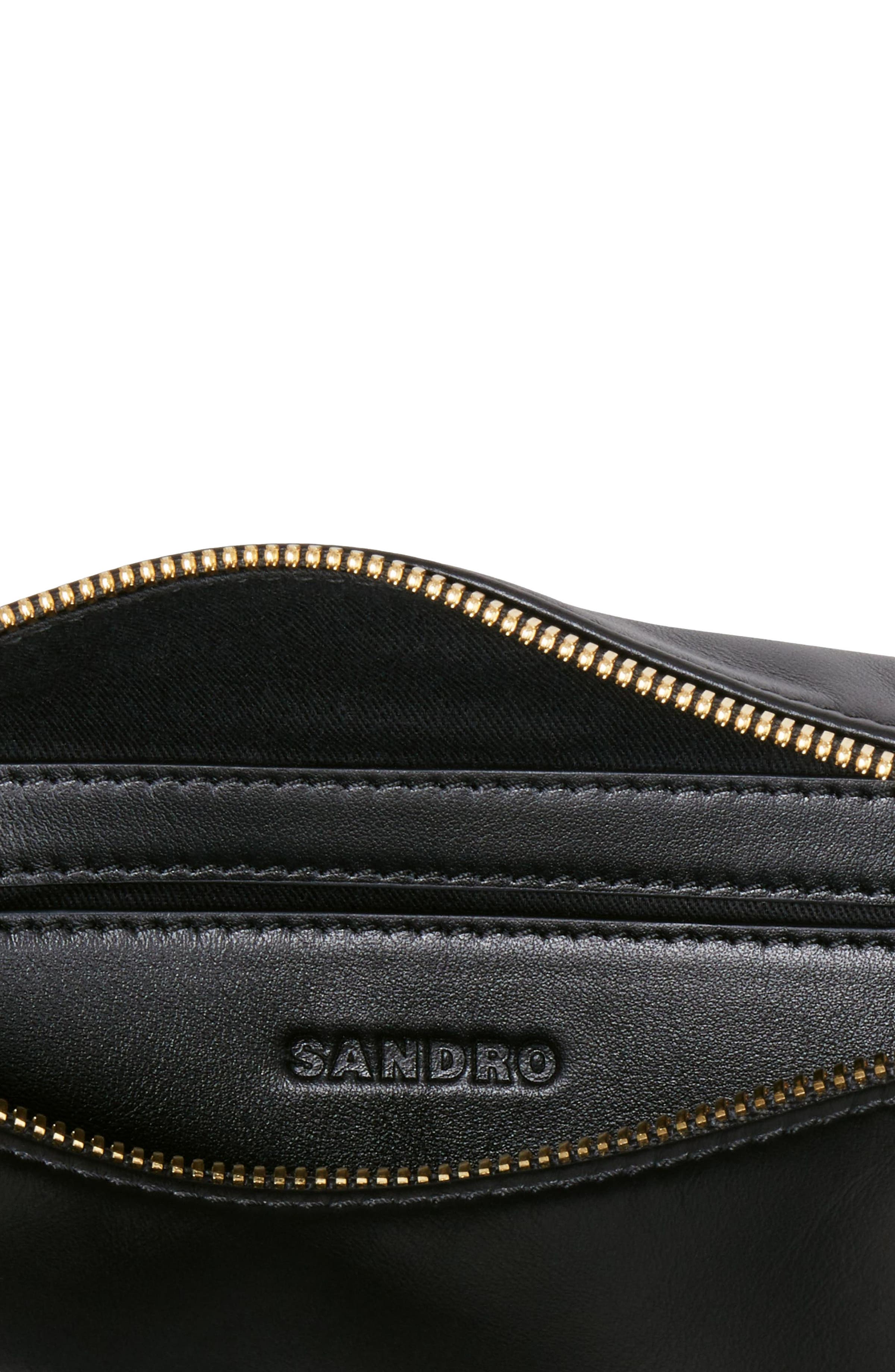 SANDRO Leather bag, Alternate, color, 