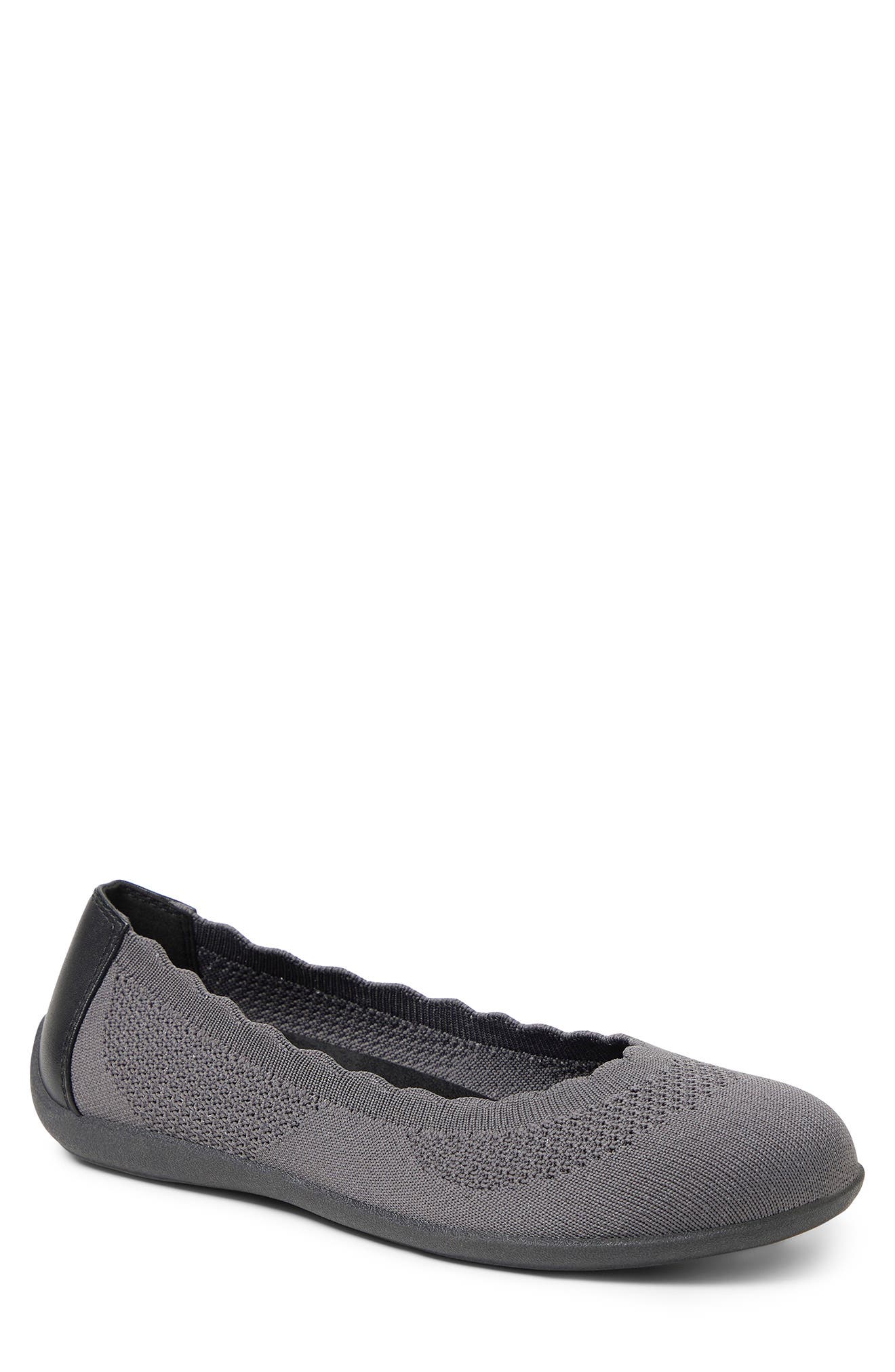 Misty Scalloped Knit Ballet Flat, Main, color, PAVEMENT