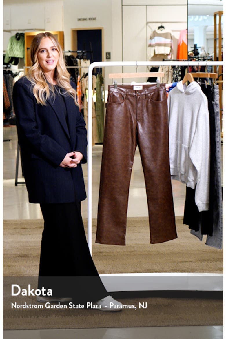 Sloane High Waist Straight Leg Recycled Leather Pants video