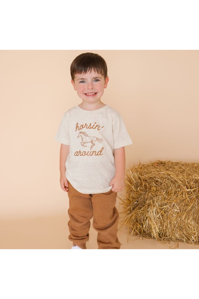 Horsin' Around Western Short Sleeve T-Shirt, Alternate, color, Natural Heather