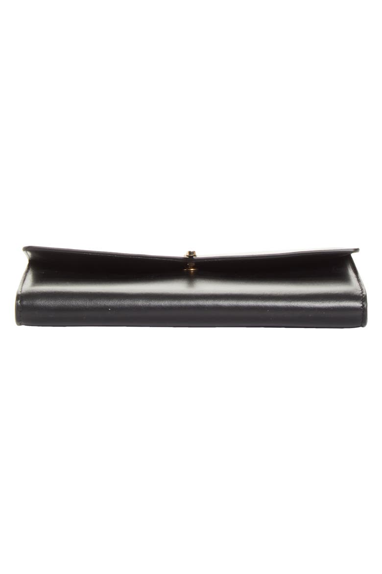 Bettina Long Leather Wallet, Alternate, color, CM6S BLACK/ GOLD