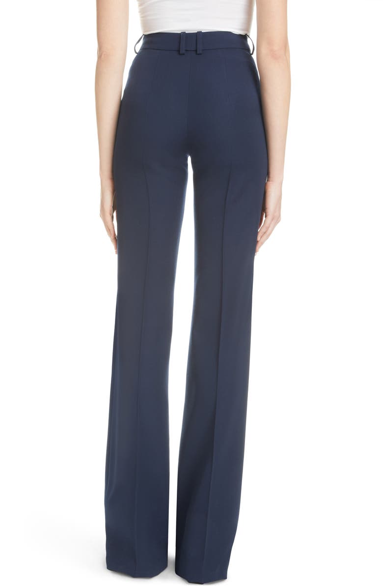 Balmain Cotton Flare Leg Trousers, Alternate, color, 