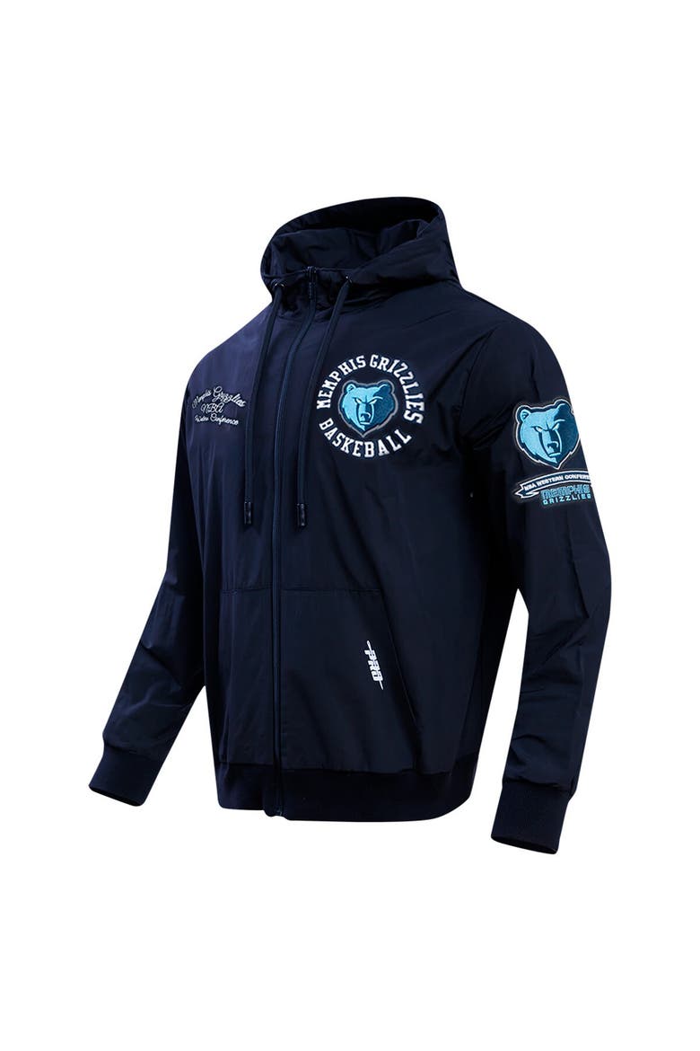 Men's Pro Standard Navy Memphis Grizzlies Hybrid Full-Zip Hoodie, Alternate, color, Navy