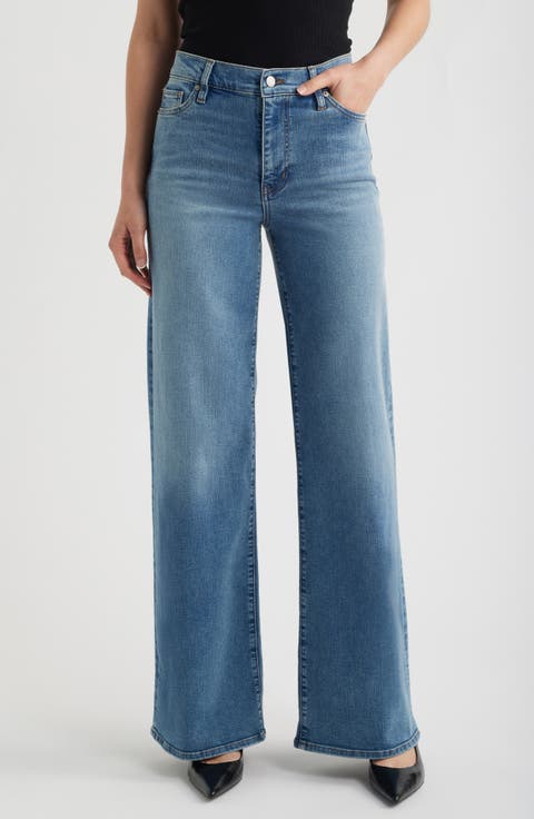 Long Le Slim Palazzo High Waist Wide Leg Jeans