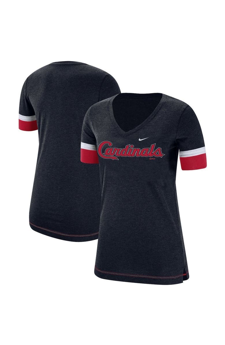 Nike Women's Nike Navy St. Louis Cardinals Mesh V-Neck T-Shirt, Main, color,