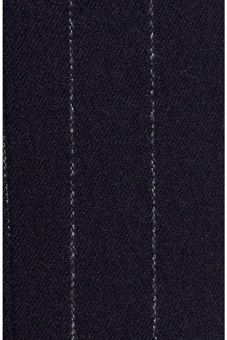 Tie Waist Wide Leg Stretch Crepe Pants, Alternate, color, NAVY CHALK STRIPE